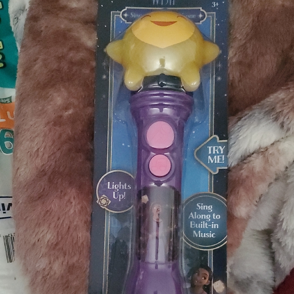 Purple and Yellow Kids Toy Microphone